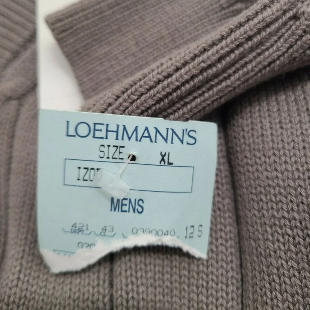 Men's Izod Club‎  Authentic Golf Sportswear Taupe Pullover Sweater Size XL